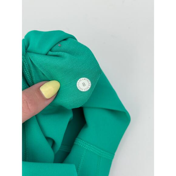 lululemon kelly green wunder train bikers - size 8, 6" inseam - Picture 3 of 6